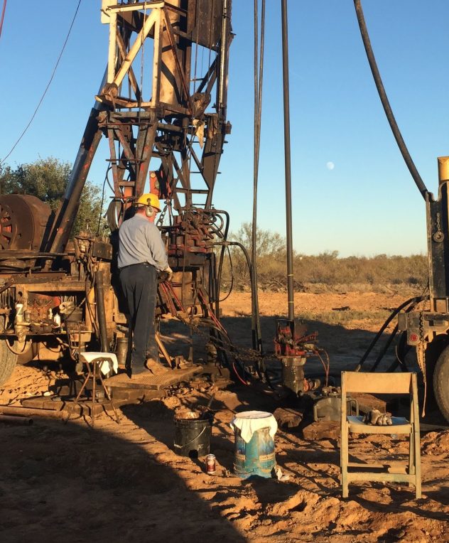 Oil drilling area and equipment